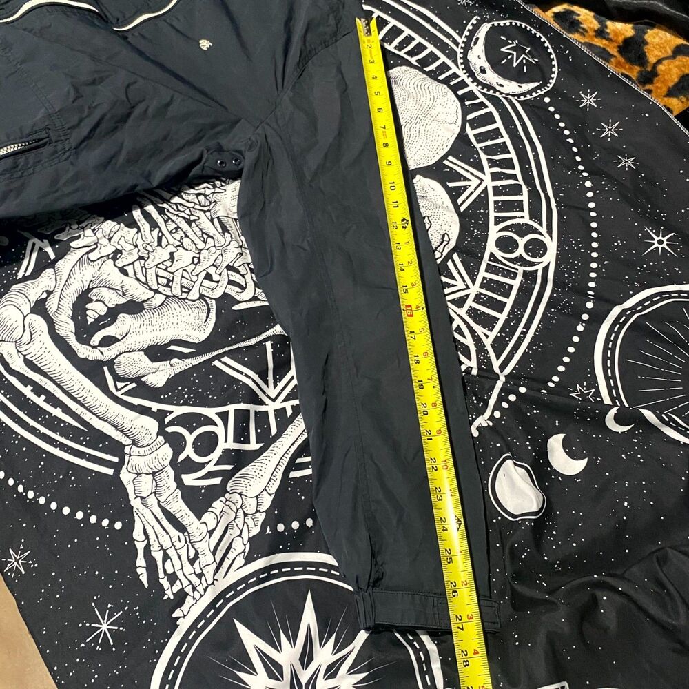 Abercrombie & Fitch Windbreaker Jacket Men's 2XL Black Hooded Full-Zip Outdoor - Picture 6 of 6